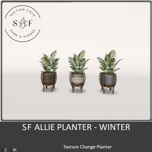 SF ALLIE PLANTER - WINTER - BOXED