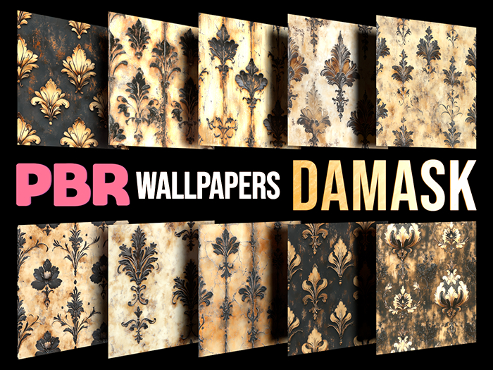 EA Design ♦ PBR - Wallpapers - Damask - Set 01