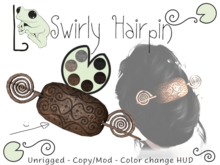 -Lilly- Swirly Hairpin