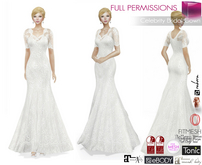 Full Perm Celebrity Bridal Gown Ocacin Slink Maitreya 5.3 LaraX Belleza All Tonic TMP Fitmesh 5 Size Ebody Reborn Legacy