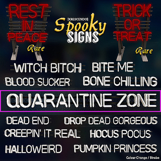 [Kres] Spooky Signs - Quarentine Zone