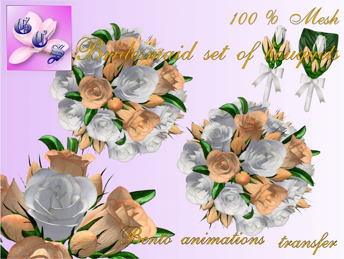 Bridesmaid set of bouquet of rose_w&a_011_RB8