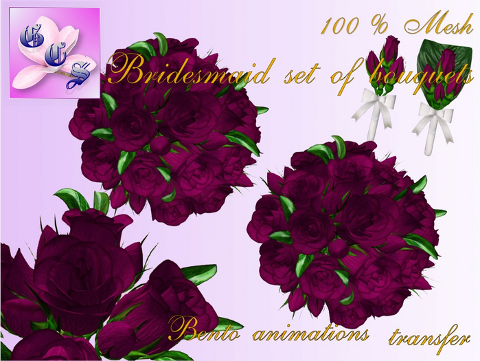 Bridesmaid set of bouquet of rose_cyclamen_011_RB13