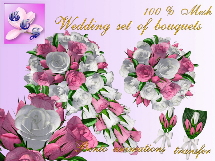 Wedding bouquet set of roses, overhangings_w&rs_011_RB6