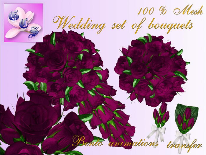 Wedding bouquet set of roses,overhangings_cyclamen_011_RB13