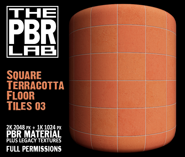 The PBR Lab - Square Terracotta Floor Tiles 03