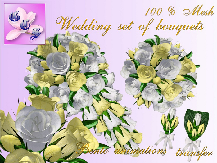 Wedding bouquet set of roses, overhangings_w&y_011_RB10