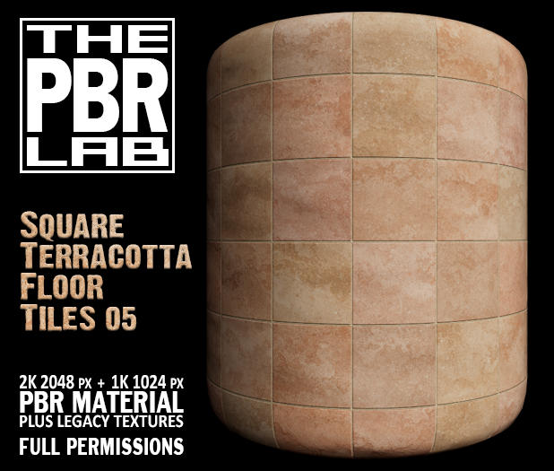 The PBR Lab - Square Terracotta Floor Tiles 05