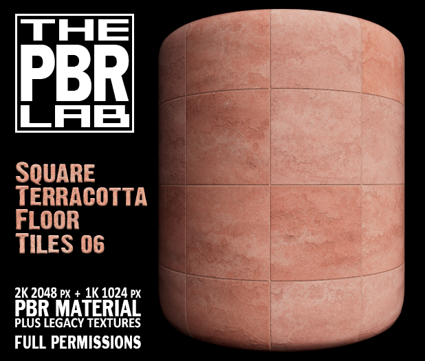 The PBR Lab - Square Terracotta Floor Tiles 06
