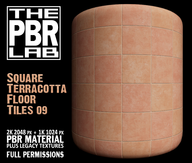 The PBR Lab - Square Terracotta Floor Tiles 09