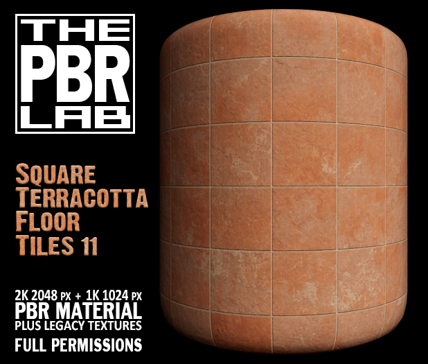 The PBR Lab - Square Terracotta Floor Tiles 11