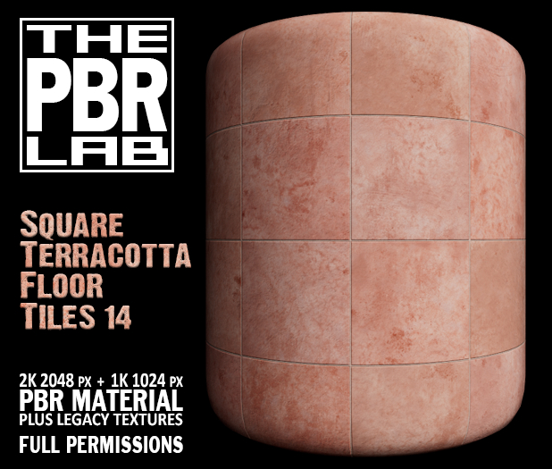 The PBR Lab - Square Terracotta Floor Tiles 14