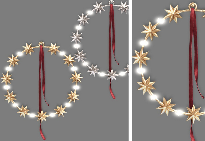 Dahlia - Lustre - Wreath - Red
