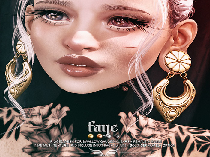 A*S FAYE_^^Swallow^^Gauged XL Ears _FATPACK_(wear me)