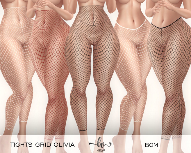 ::LonVu::Tights Grid Olivia
