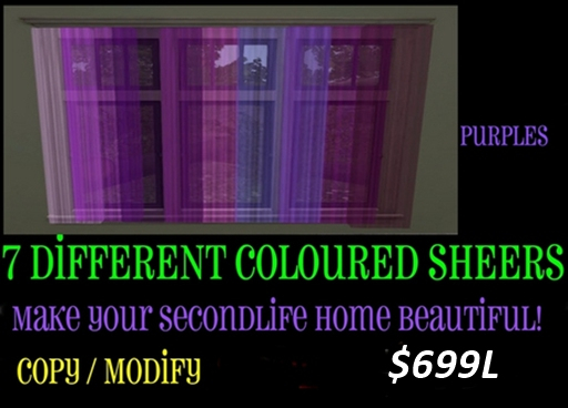 SHEERS-PURPLES $ LILACS