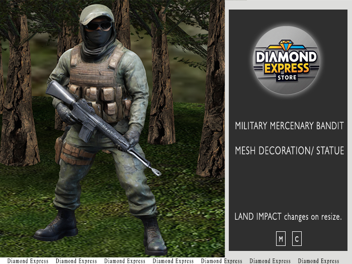 {DE} Military Mercenary Bandit- static mesh decoration