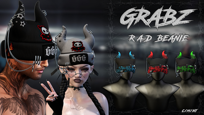 .GRABZ. ~ R A D Beanie Neon R G B ~