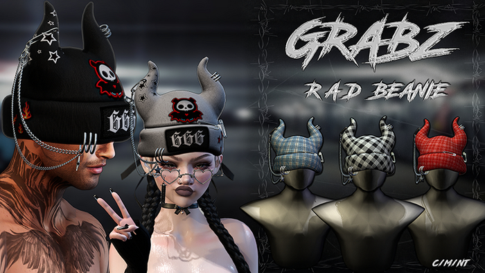 .GRABZ. ~ R A D Beanie Checkered B R B  ~