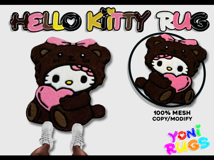 [YR] Brown Hello Kitty  Rug