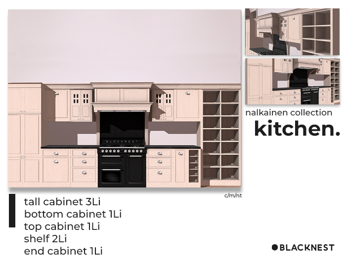 BLACK NEST / Nalkainen Modular Kitchen Cabinets (CREAM)