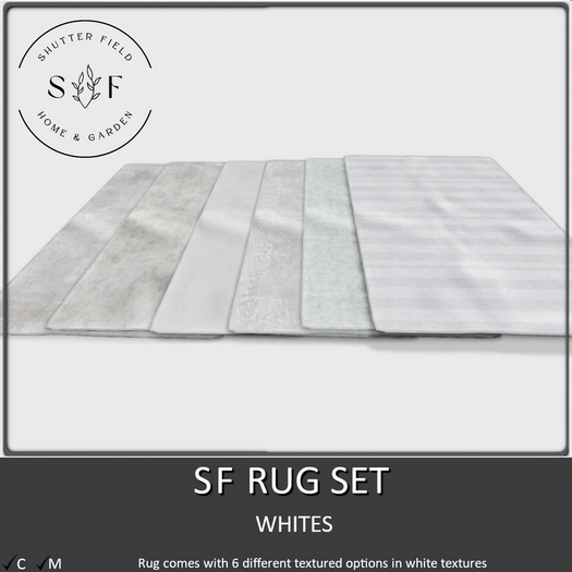 SF RUG SET -   WHITES BOXED