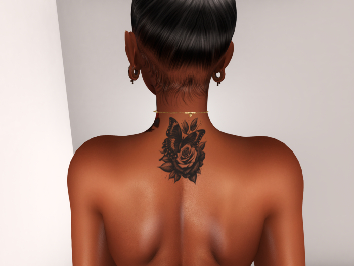 Butterfly Rose Tattoo 
