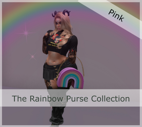 Particle Rainbow Purse - Pink - Wear to Unpack
