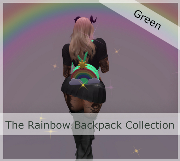 Particle Rainbow Backpack - Green - Wear to Unpack