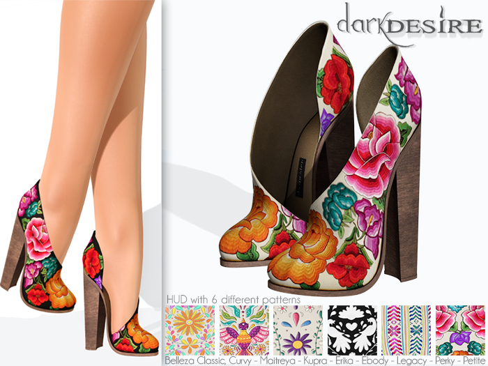 [[dD]] Yatziri Heels - 01 White (Unpacker) Zapatos con Bordados Mexicanos - Mexico