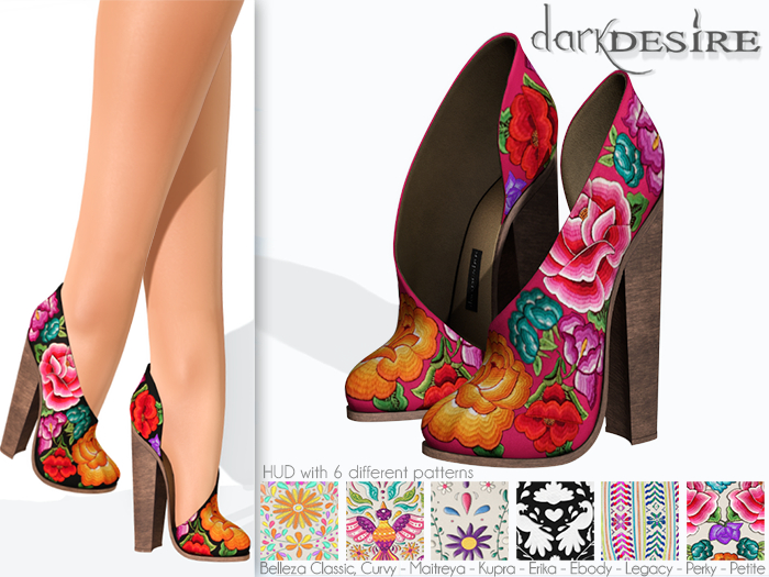 [[dD]] Yatziri Heels - 10 Pink (Unpacker) Zapatos con Bordados Mexicanos - Mexico