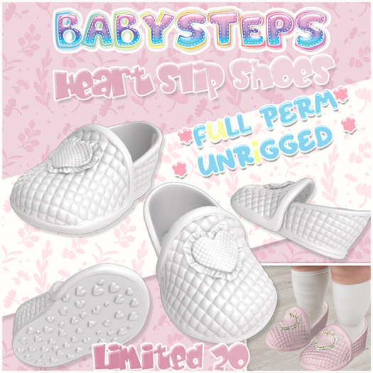 {Babysteps} Heart Slip Shoes - FULLPERM - Limited 20_SALE