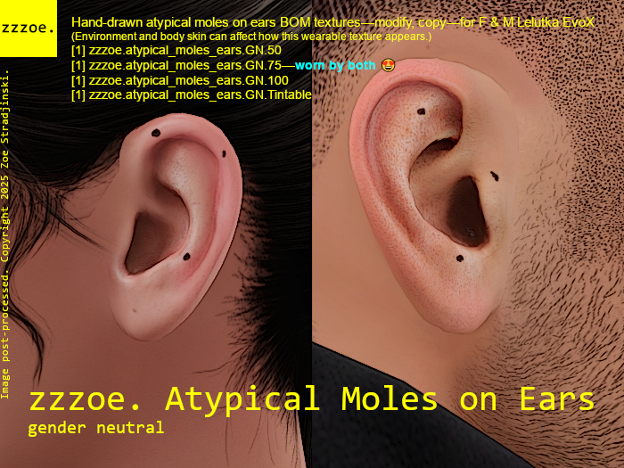 zzzoe. Atypical Moles Ears BOM gender-neutral