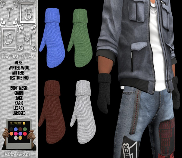 ::T.B.O.M::Mens Winter Mittens 