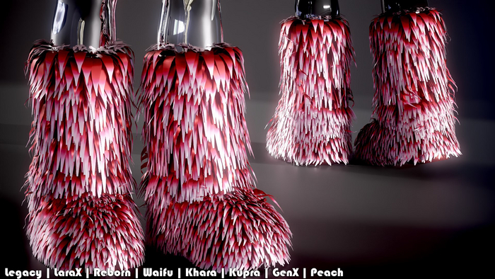 Riley Fur Boots Cherry