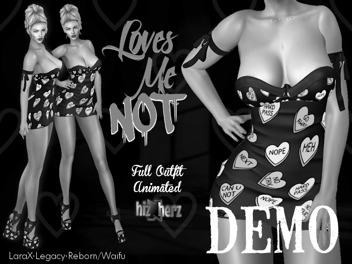 hizNherz Loves Me NOT Outfit DEMO (Animated)