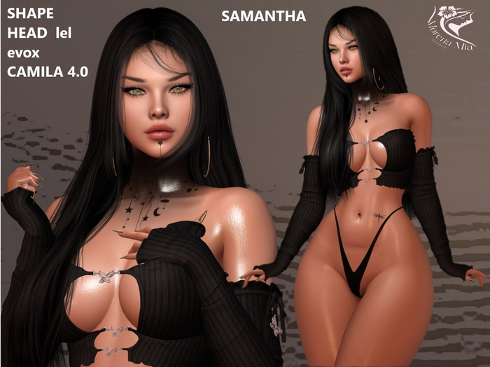 SAMANTHA SHAPE HEAD EvoX  CAMILA  4.0 Lelutka (Maitreya,larax,legacy,,Reborn,Erika ,,Belleza Gen.X Curvy.Kupra