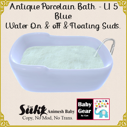 Suki Animesh Baby & Newborn Bath - Antique Blue (Box)