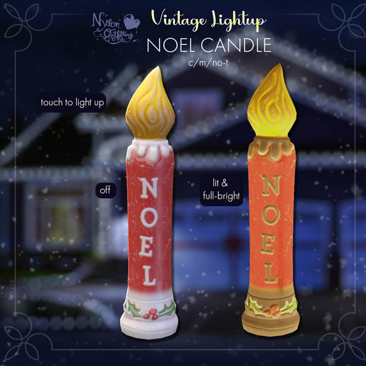 (NO) Vintage Lightup - Noel Candle