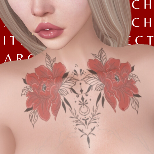 Large Flower Chest Tattoo
