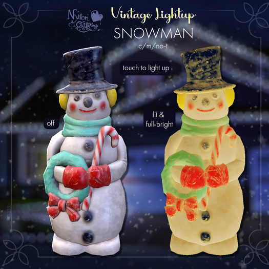 (NO) Vintage Lightup - Snowman