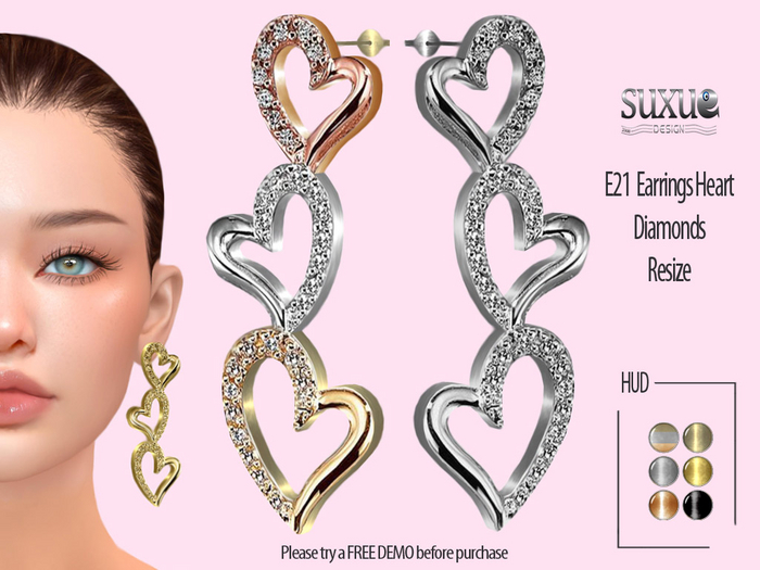 Earring Diamond Heart