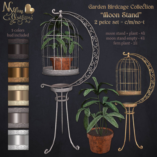 (NO) Garden Birdcages - Moon Stand