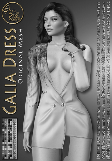 DEMO***ArisArisB&W~Galia Jacket Dress~HUD