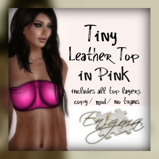 En!gma - Tiny Leather Top Pink