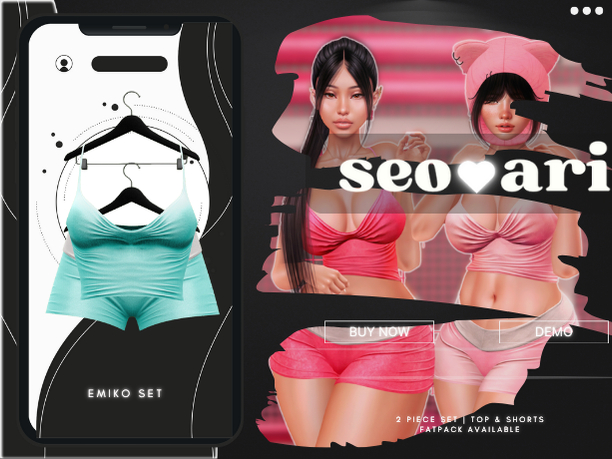 seoari . Emiko Set Turq - [ADD]