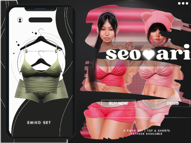 seoari . Emiko Set Olive - [ADD]