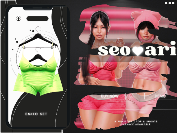 seoari . Emiko Set Lime - [ADD]