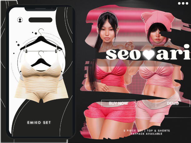seoari . Emiko Set Cream - [ADD]