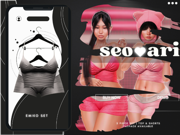 seoari . Emiko Set Gray - [ADD]